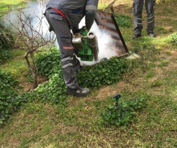 Ortak alanda sivrisinek ilaçlaması yapıldı