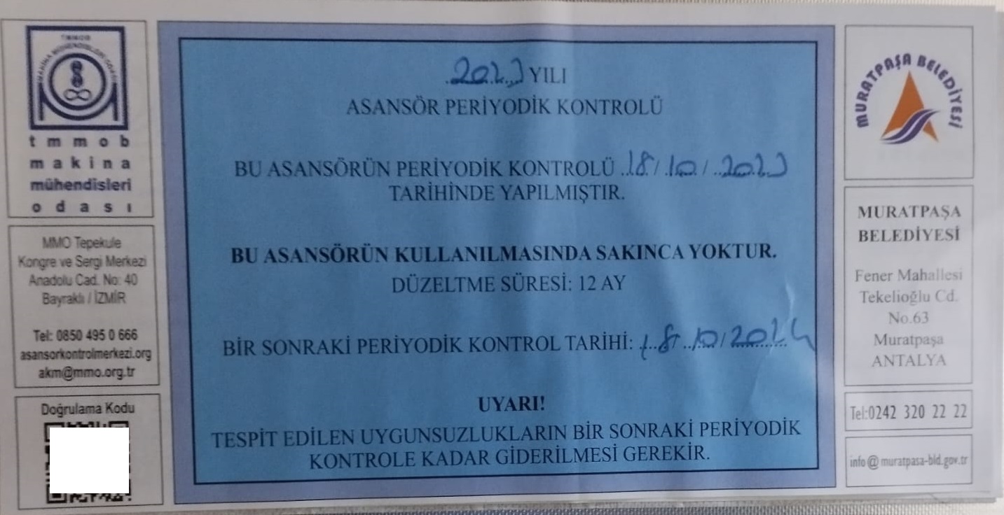 Asansör ve Periyodik Bakımı